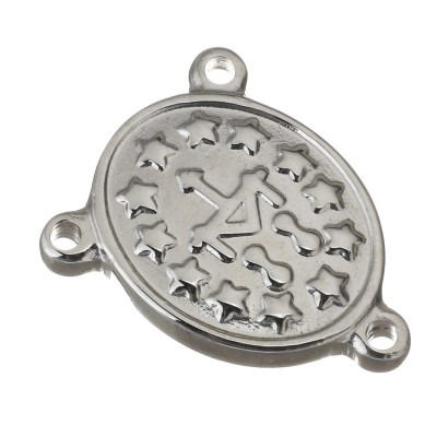 Rosary connector made of surgical steel
