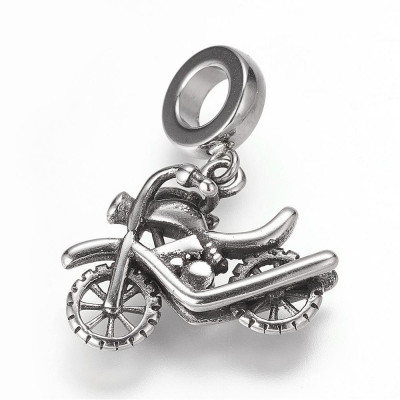 Surgical steel motorcycle pendant loop