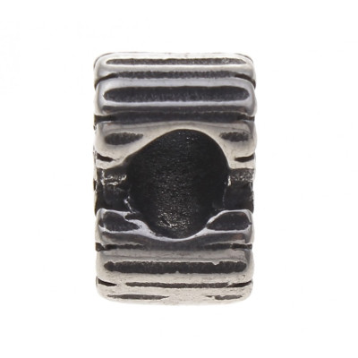 Bead with a large thread of flowers, surgical steel