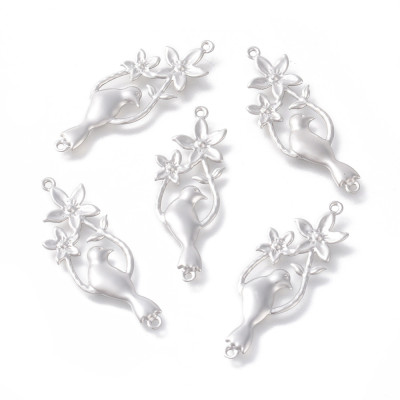 Connector molding flower with bird surgical steel