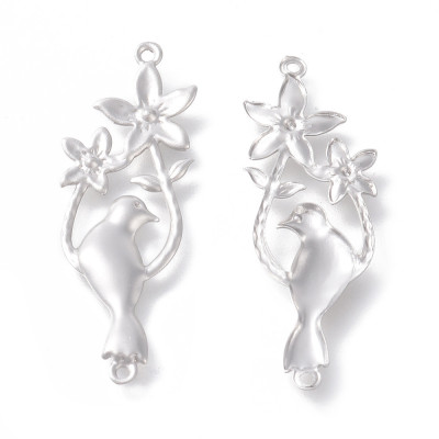 Connector molding flower with bird surgical steel