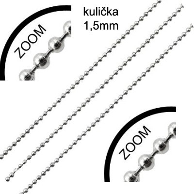 Stainless steel ball chain 1,5mm