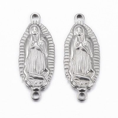 Virgin Mary connector made of surgical steel