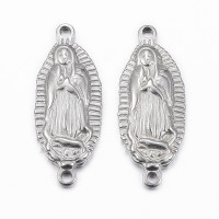 Virgin Mary connector made of surgical steel 