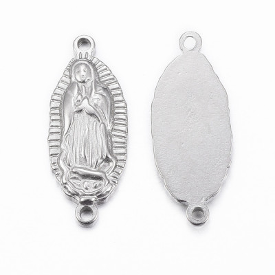 Virgin Mary connector made of surgical steel