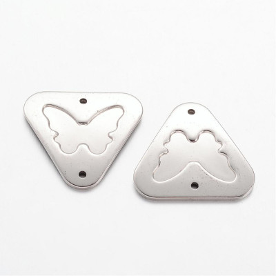 Triangle connector with surgical steel bow tie