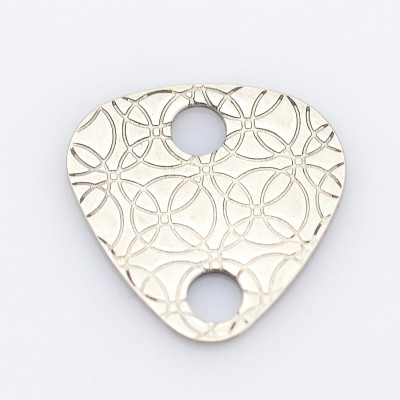 Triangle connector with surgical steel ornaments