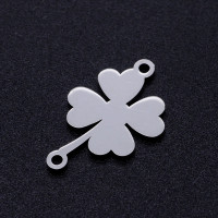 Surgical steel four-leaf clover connector 
