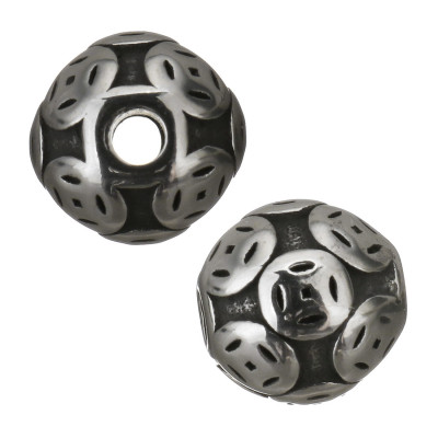 Bead decorated with surgical steel