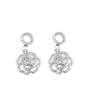 Rose pendant in two colors, surgical steel