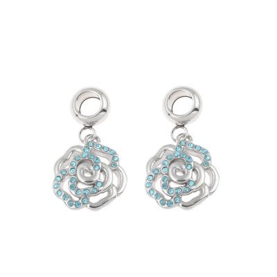 Rose pendant in two colors, surgical steel