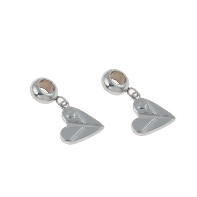 Surgical steel heart pendant