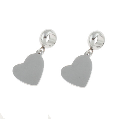 Přívěsek srdce s červeným, bílým a růžovým emailem chirurgická ocel