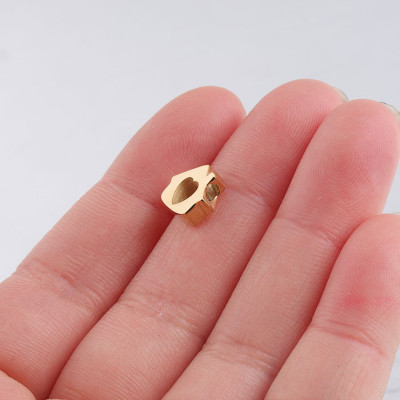 Bead house with heart two color combinations surgical steel