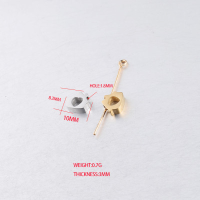 Bead house with heart two color combinations surgical steel