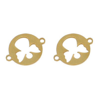 Connector with an angel in two colors, surgical steel