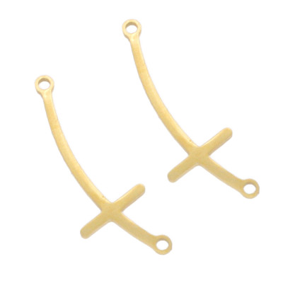 Konektor prohnutý křížek ve dvou barevných provedeních chirurgická ocel