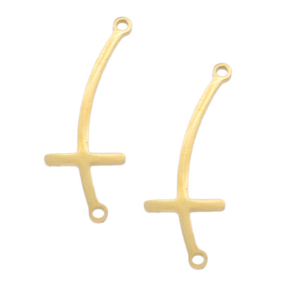 Konektor prohnutý křížek ve dvou barevných provedeních chirurgická ocel