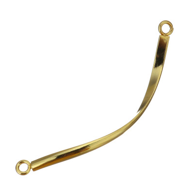 Connector bent rod in two colors surgical steel