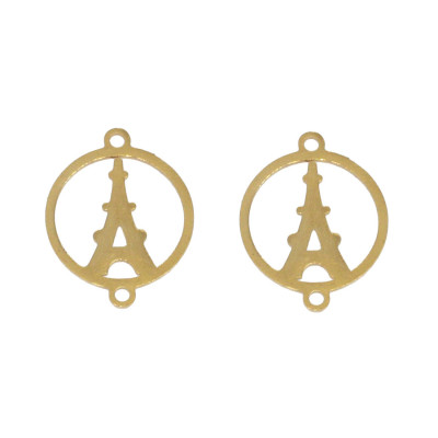 Eiffel tower connector in two colors, surgical steel