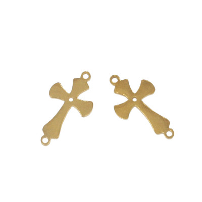 Cross connector in two colors, surgical steel