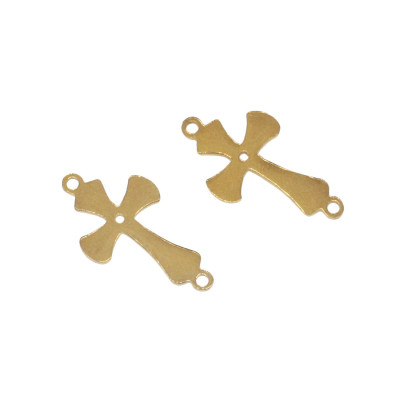 Cross connector in two colors, surgical steel