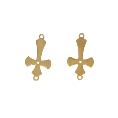 Cross connector in two colors, surgical steel