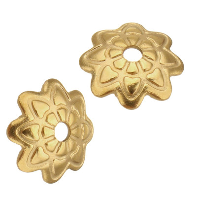 Chapel flower 8mm surgical steel gold galvanization