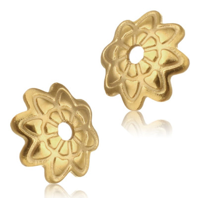 Chapel flower 8mm surgical steel gold galvanization