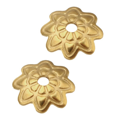 Chapel flower 8mm surgical steel gold galvanization