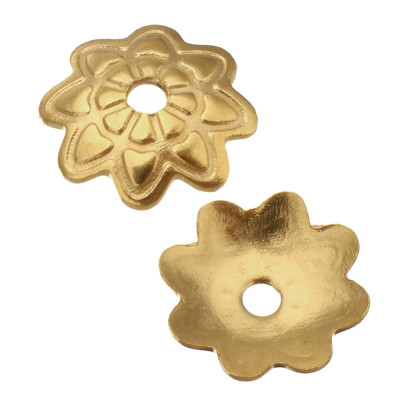 Chapel flower 8mm surgical steel gold galvanization