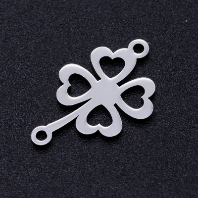 Surgical steel four-leaf clover connector