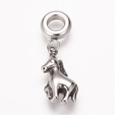 Foal pendant with eyelet made of surgical steel