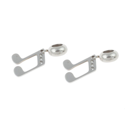 Eyelet pendant note surgical steel