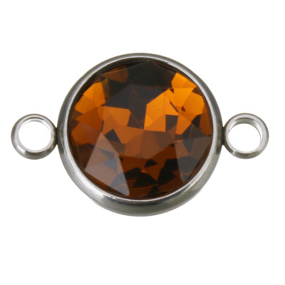 Connector with colored chaton surgical steel