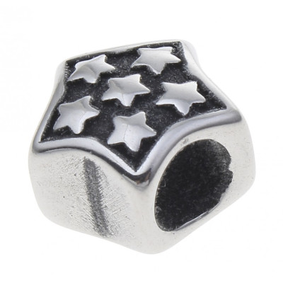 Korálek ve tvaru pěticípé hvězdy chirurgická ocel