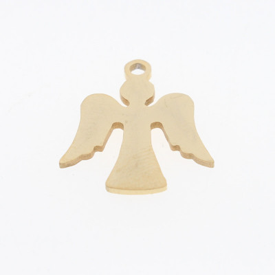 Angel pendant in two color combinations surgical steel