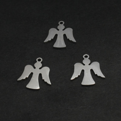 Angel pendant in two color combinations surgical steel