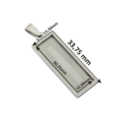 Rectangular bed internal dimensions 10 x 30mm made of surgical steel