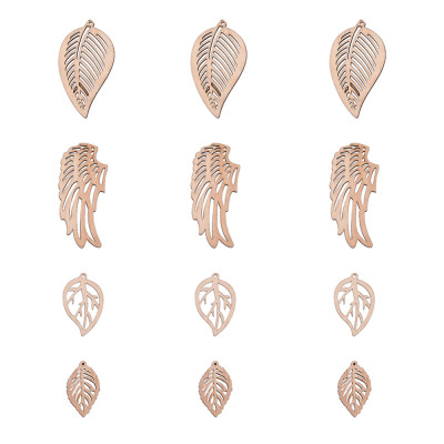 Carved leaf with a steel ring