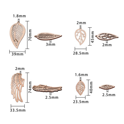 Carved leaf with a steel ring