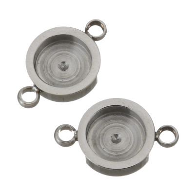 Round bed connector inner dimension 6mm surgical steel 316