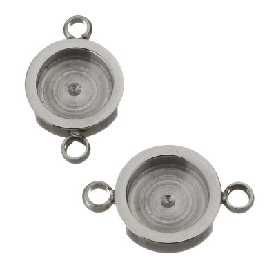 Round bed connector inner dimension 6mm surgical steel 316