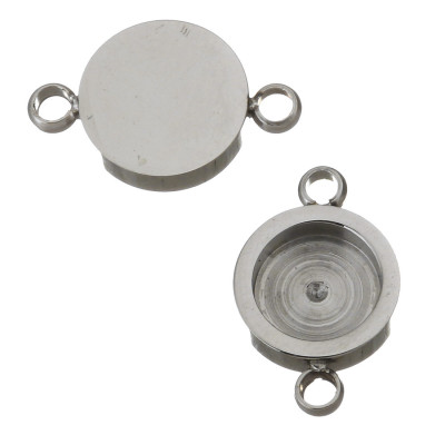 Round bed connector inner dimension 6mm surgical steel 316