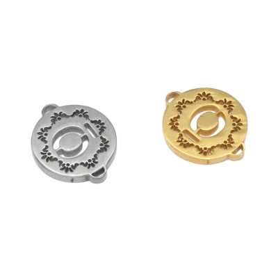 Surgical steel connector in two color variants