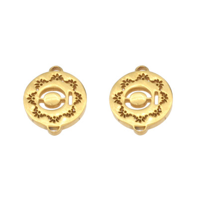 Surgical steel connector in two color variants