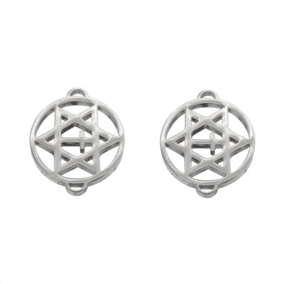 Surgical steel hexagram connector
