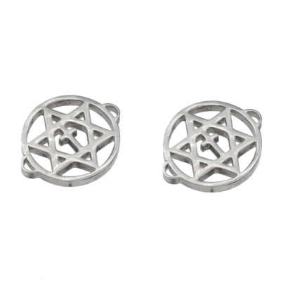 Surgical steel hexagram connector