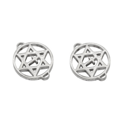 Surgical steel hexagram connector