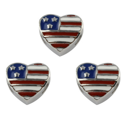 Little heart with american surgical steel flag